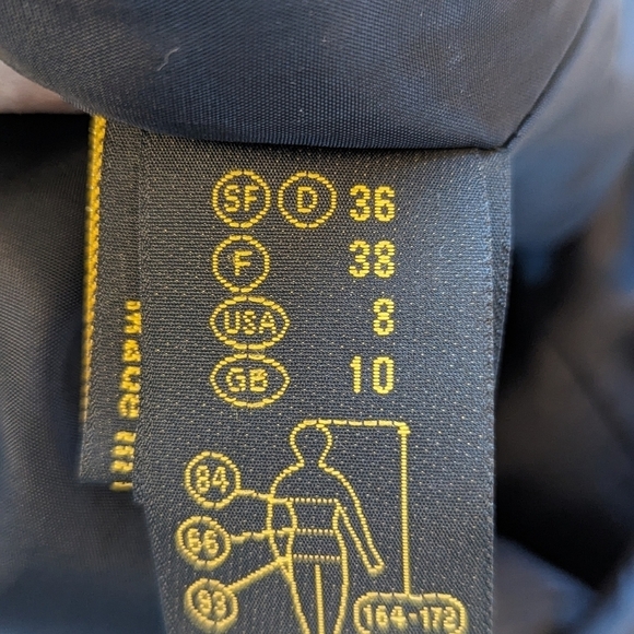 Vintage Friitala Black Leather Pencil Midi Maxi Lined Skirt Size 8 - Picture 13 of 13